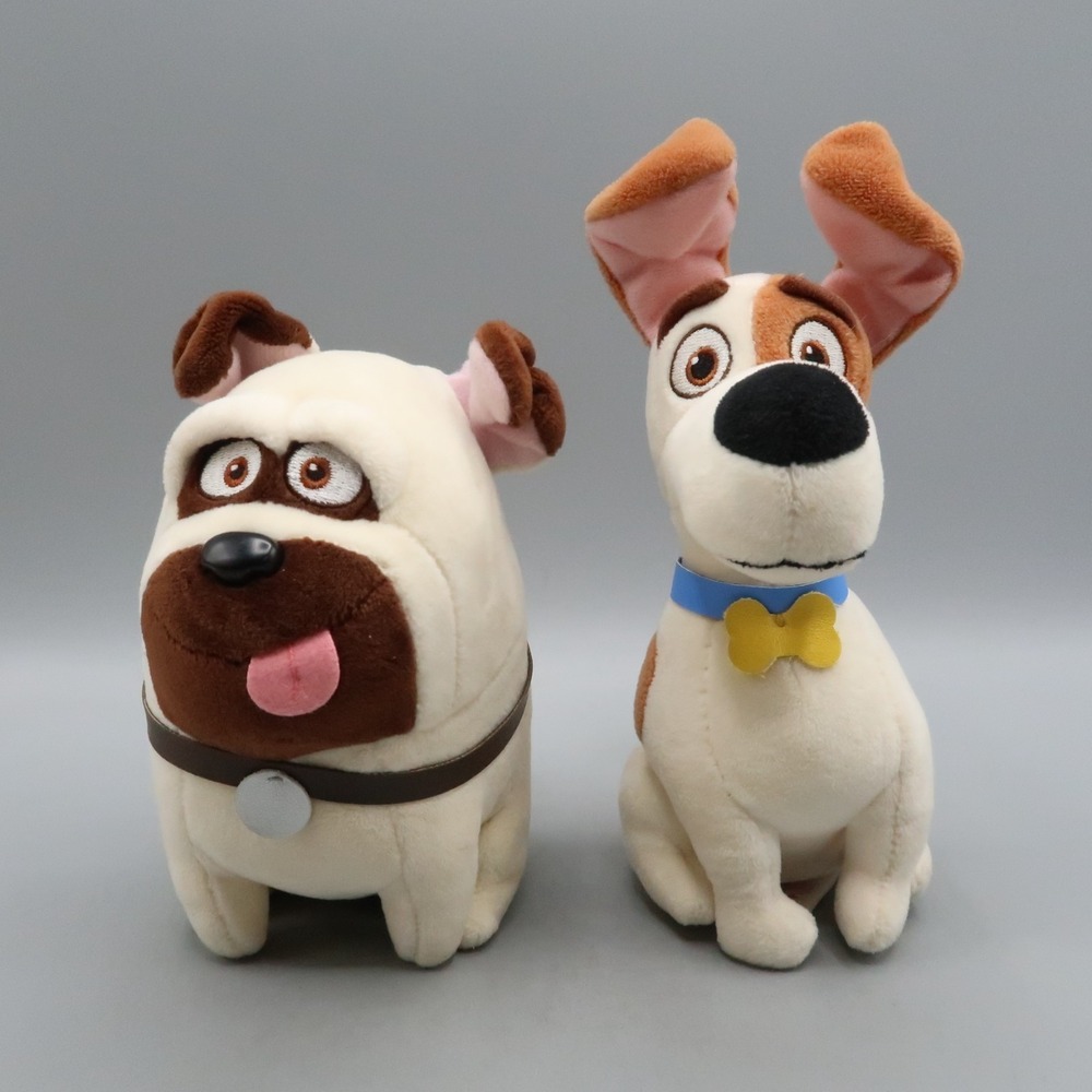 Secret Life of Pets Mel & Max 6" Plush Dog‎ Stuffed Animal Toy Bulldog TY lot